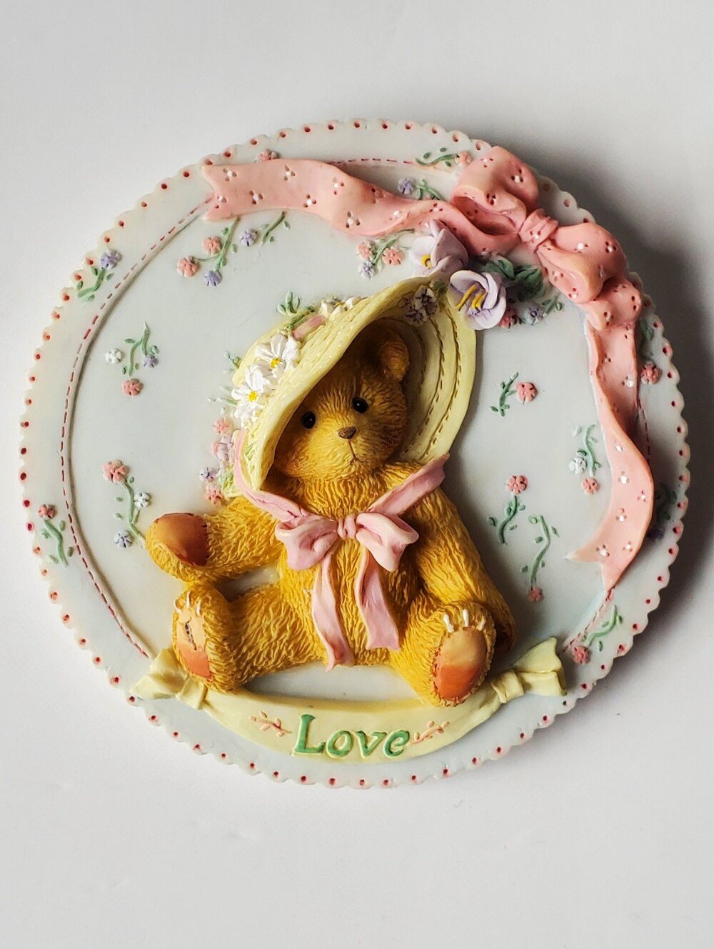 Vtg 1994 Cherished Teddies Miniature Plate Designed by Priscilla Hillman Enesco